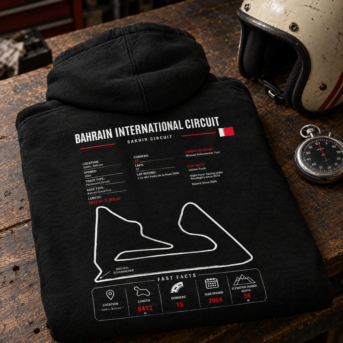 Allison Racing Sakhir GP hoodie print detail
