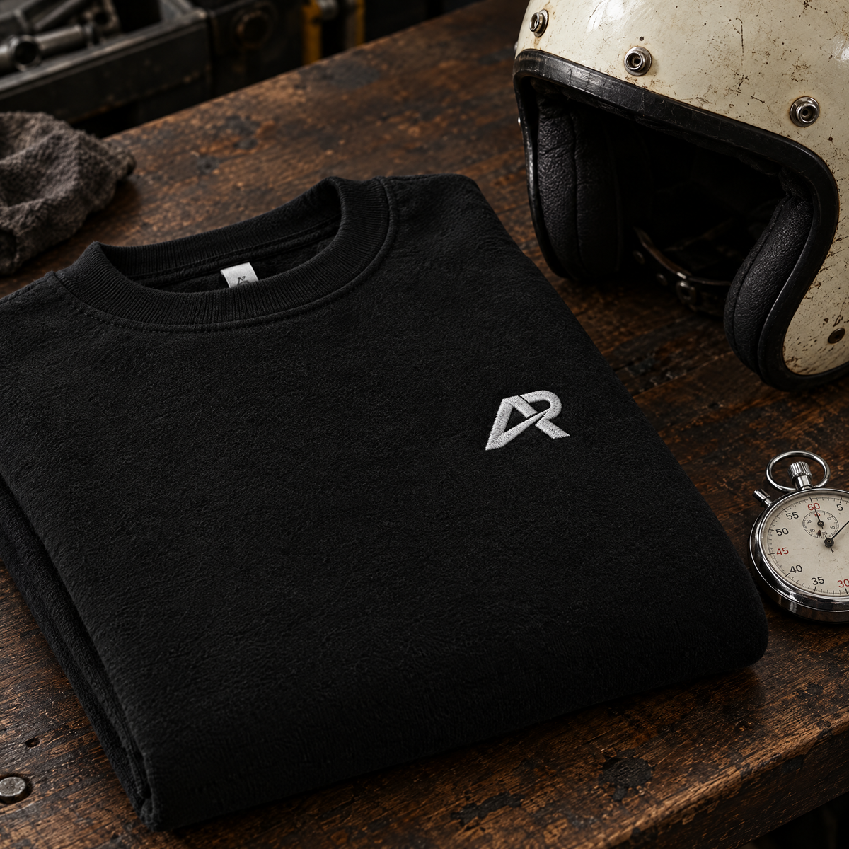 Allison Racing sweatshirt embroidered logo detail