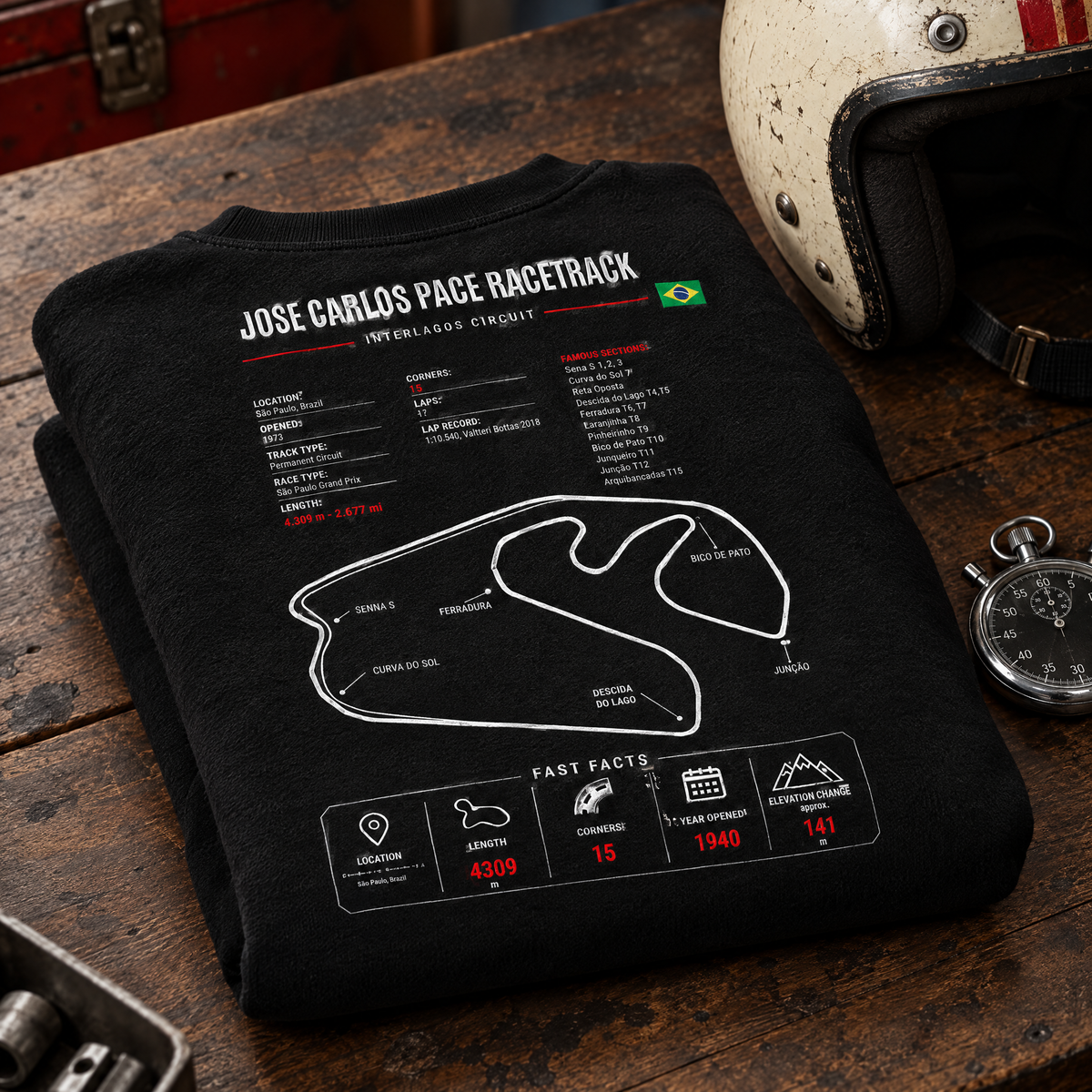 Allison Racing Interlagos sweatshirt print detail