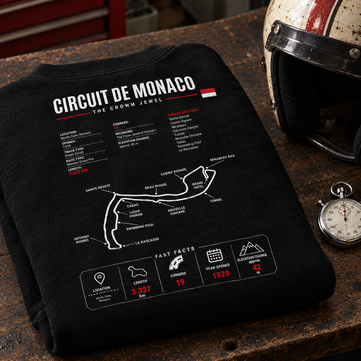 Allison Racing Monaco sweatshirt print detail