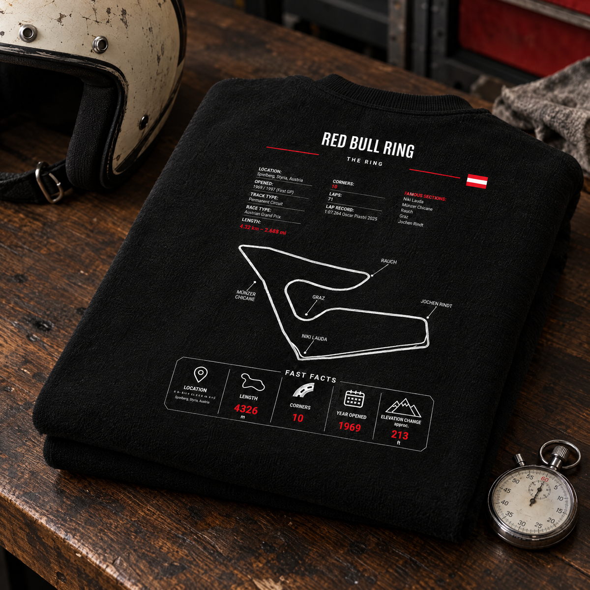 Allison Racing Red Bull Ring sweatshirt print detail